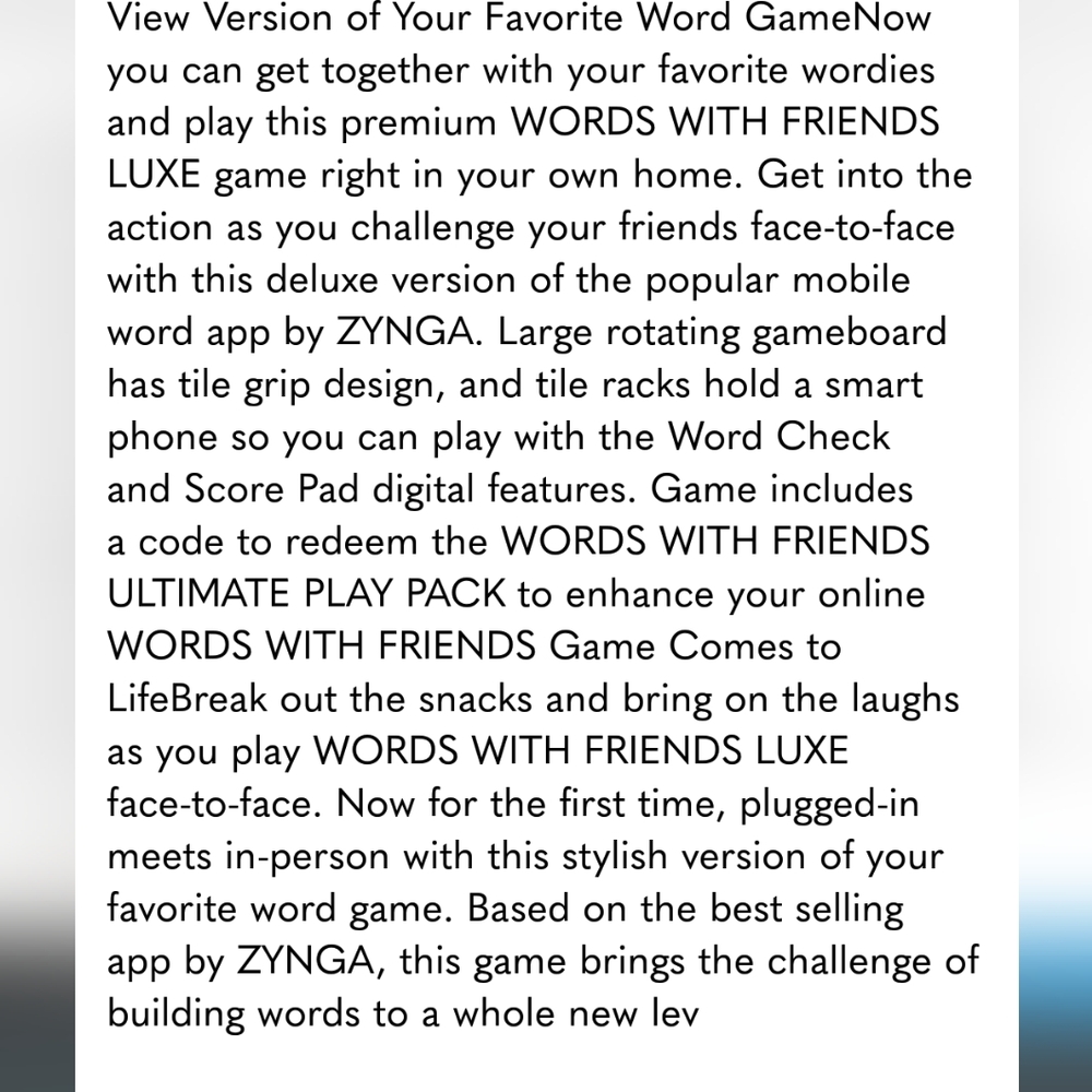 Hasbro Words With Friends Board Game - Picture 5 of 5
